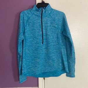DSG brand - wore once, workout long sleeve. Light feel and runs a bit small.